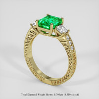 2.77 Ct. Emerald Ring, 18K Yellow Gold 2