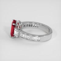 3.08 Ct. Ruby Ring, Platinum 950 4