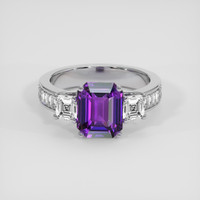 3.01 Ct. Purple Sapphire Ring, Platinum 950 1