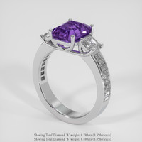 3.01 Ct. Purple Sapphire Ring, Platinum 950 2