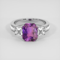 3.20 Ct. Purple Sapphire Ring, Platinum 950 1