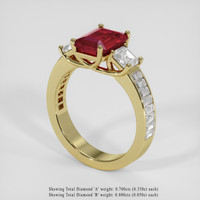 2.17 Ct. Ruby Ring, 14K Yellow Gold 2