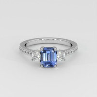 1.82 Ct. Blue Sapphire Ring, 14K White Gold 1