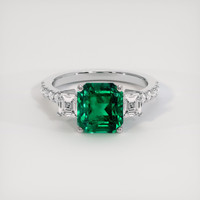 2.79 Ct. Emerald Ring, 18K White Gold 1