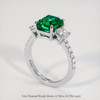 2.79 Ct. Emerald Ring, 18K White Gold 2