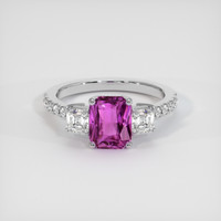 2.04 Ct. Sapphire Ring, 18K White Gold 1