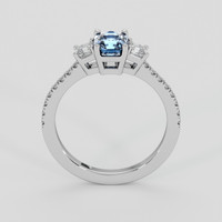 1.01 Ct. Blue Sapphire Ring, 18K White Gold 3