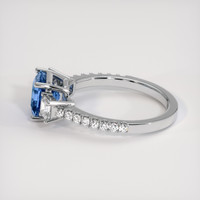 2.16 Ct. Blue Sapphire Ring, 18K White Gold 4