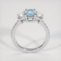 1.64 Ct. Greenish Blue Sapphire Ring, 18K White Gold 3