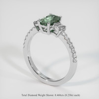 1.10 Ct. Sapphire Ring, 18K White Gold 2