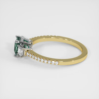 1.16 Ct. Bluish Green Sapphire Ring, 18K White & Yellow 4
