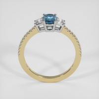 1.11 Ct. Greenish Blue Sapphire Ring, 18K White & Yellow 3