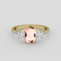 1.79 Ct. Padparadscha Sapphire Ring, 14K Yellow Gold 1