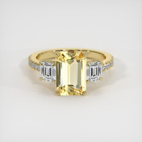 3.17 Ct. Sapphire Ring, 18K Yellow Gold 1