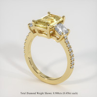 3.17 Ct. Sapphire Ring, 18K Yellow Gold 2