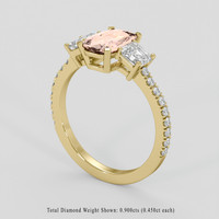 1.79 Ct. Padparadscha Sapphire Ring, 18K Yellow Gold 2