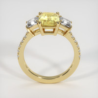 3.02 Ct. Orangish Yellow Sapphire Ring, 18K Yellow Gold 3