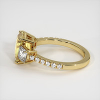 3.02 Ct. Orangish Yellow Sapphire Ring, 18K Yellow Gold 4
