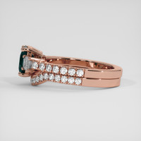 1.21 Ct. Bluish Green Sapphire Ring, 14K Rose Gold 4