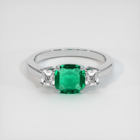 1.09 Ct. Emerald Ring, Platinum 950 1