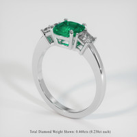 1.09 Ct. Emerald Ring, Platinum 950 2