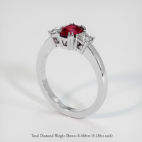 1.47 Ct. Ruby Ring, Platinum 950 2