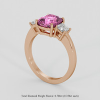 3.12 Ct. Pink Spinel Ring, 18K Rose Gold 2
