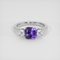 1.89 Ct. Purple Sapphire Ring, 10K White Gold 1