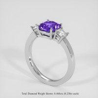 1.89 Ct. Purple Sapphire Ring, 10K White Gold 2