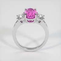 4.07 Ct. Pink Sapphire Ring, 14K White Gold 3