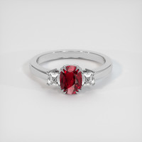 1.47 Ct. Ruby Ring, 14K White Gold 1