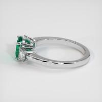 1.09 Ct. Emerald Ring, 18K White Gold 4