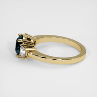 1.68 Ct. Greenish Blue Sapphire Ring, 14K Yellow Gold 4