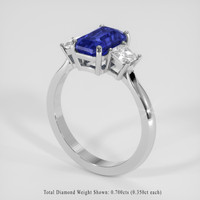3.03 Ct. Blue Sapphire Ring, 14K White Gold 2