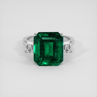 7.62 Ct. Emerald Ring, 18K White Gold 1