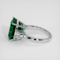 7.62 Ct. Emerald Ring, 18K White Gold 4