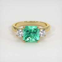 2.52 Ct. Emerald Ring, 18K Yellow Gold 1