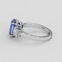 5.48 Ct. Blue Sapphire Ring, Platinum 950 4