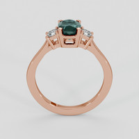 1.55 Ct. Bluish Green Sapphire Ring, 14K Rose Gold 3