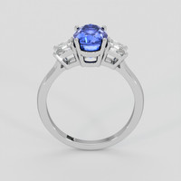 3.31 Ct. Blue Sapphire Ring, 14K White Gold 3