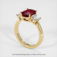 2.00 Ct. Ruby Ring, 14K Yellow Gold 2