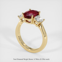 2.00 Ct. Ruby Ring, 18K Yellow Gold 2