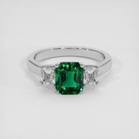 2.09 Ct. Emerald Ring, 18K White Gold 1