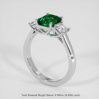 2.09 Ct. Emerald Ring, 18K White Gold 2