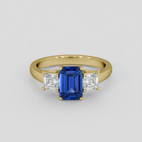 1.70 Ct. Blue Sapphire Ring, 14K Yellow Gold 1