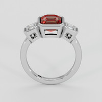 2.41 Ct. Red Garnet Ring, Platinum 950 3