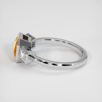 2.38 Ct. Orange Sapphire Ring, Platinum 950 4