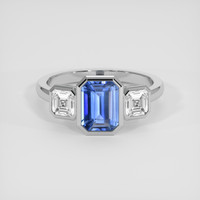 2.62 Ct. Blue Sapphire Ring, Platinum 950 1