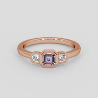 0.31 Ct. Purple Sapphire Ring, 14K Rose Gold 1