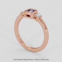 0.31 Ct. Purple Sapphire Ring, 14K Rose Gold 2